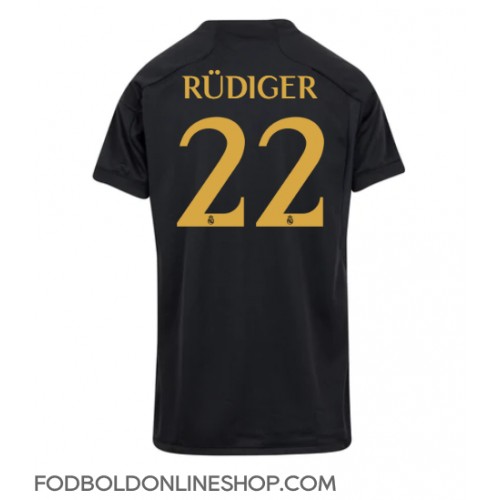 Real Madrid Antonio Rudiger #22 Tredjetrøje Dame 2023-24 Kortærmet